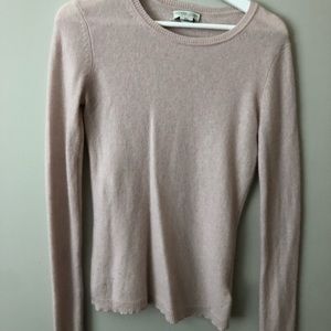 ADRIENNE VITTADINI 100% Cashmere LightPink Sweater